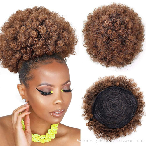 Marley Hair ponytail afro Kinky Twist Braiding Hair 8 Inch  Marley Twist Braiding Hair bun extension Synthetic Crochet
